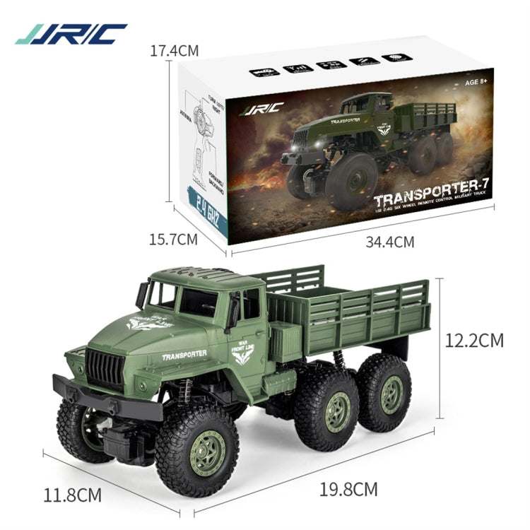 JJR/C 1:18 2.4Ghz 4 Channel Remote Control Dongfeng 7 Six-wheeled Armor Truck Vehicle Toy(Yellow)