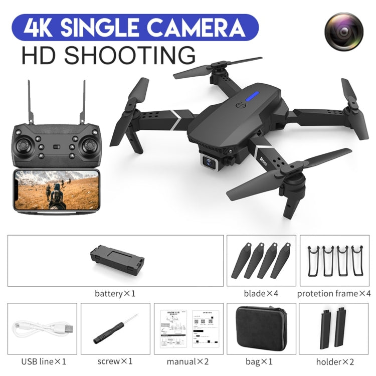 LS-E525 4K Single HD Camera Mini Foldable RC Quadcopter Drone Remote Control Aircraft(Black)