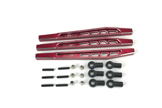 CKD0370 KAOS CNC Rear Upper & Lower Suspension Links Set (117mm, CNC Aluminum, Red Anodized) 3 pcs F450 DL-Series