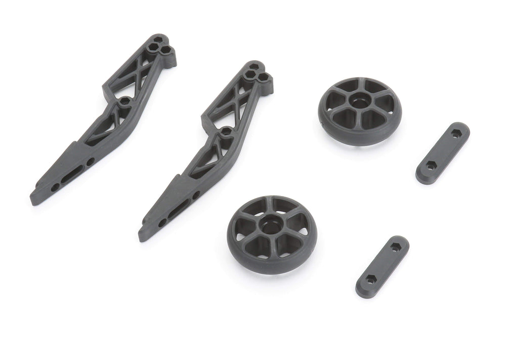 CKR0502 Reeper Wheelie Bar Plastic Parts. (Bracket 2pcs, Wheel 2pcs.