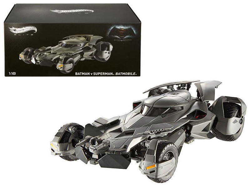 Dawn of Justice Batmobile From "Batman vs Superman" Movie Elite Edition 1/18 Diecast Model Car by Hot Wheels