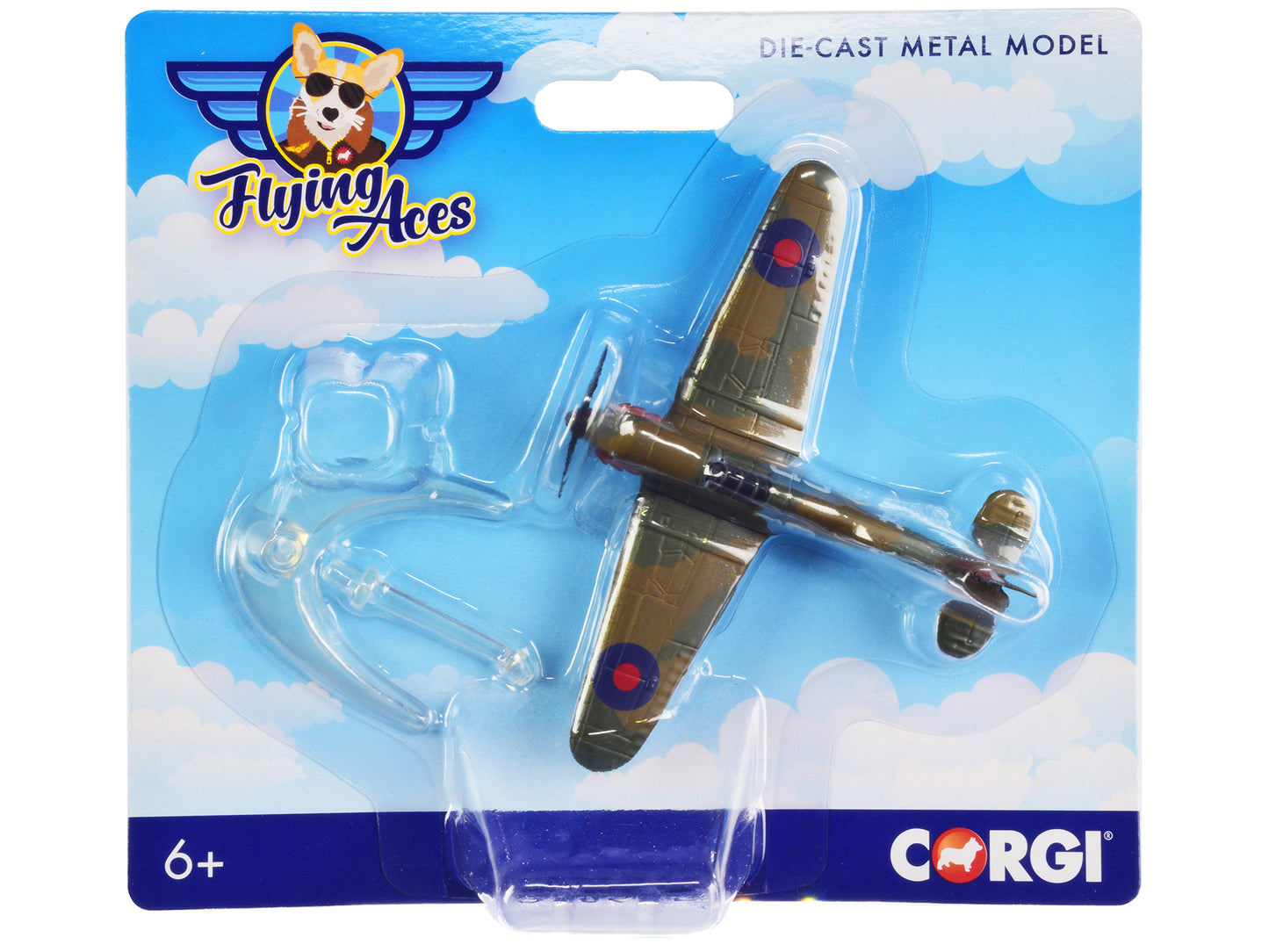 Hawker Hurricane Fighter Aircraft "RAF" "Flying Aces" Series Diecast Model by Corgi