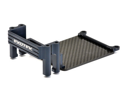 EB48 2.1 SERVO MOUNT AND TRAY SET, 7075 and carbon fiber