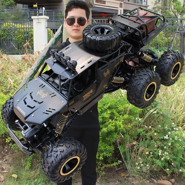 4WD Oversized Alloy Six Wheel Vehicle RC Car(Black)