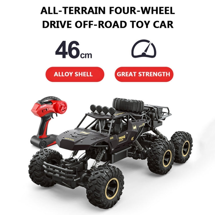 4WD Oversized Alloy Six Wheel Vehicle RC Car(Black)