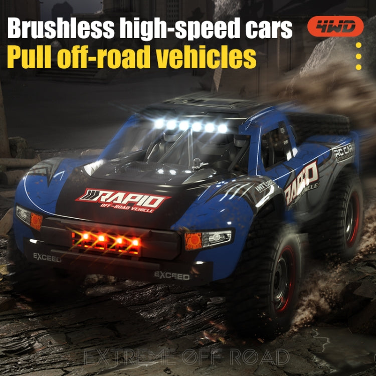 JJR/C Q130 Full-scale High-brush Four-wheel Drive High-speed Pickup Remote Control Car(Blue)