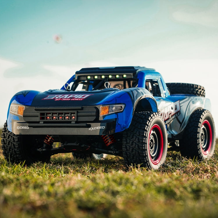 JJR/C Q130 Full-scale High-brush Four-wheel Drive High-speed Pickup Remote Control Car(Blue)