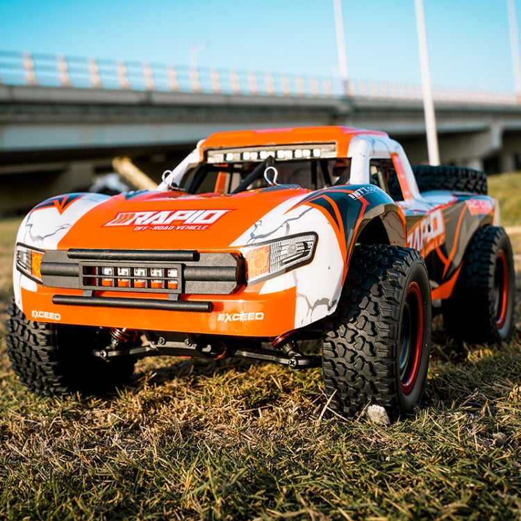 JJR/C Q130 Full-scale Brushless Four-wheel Drive High-speed Pickup RC Car(Orange)