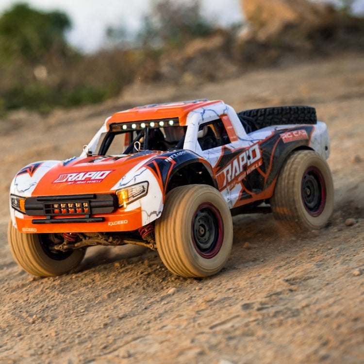 JJR/C Q130 Full-scale Brushless Four-wheel Drive High-speed Pickup RC Car(Orange)