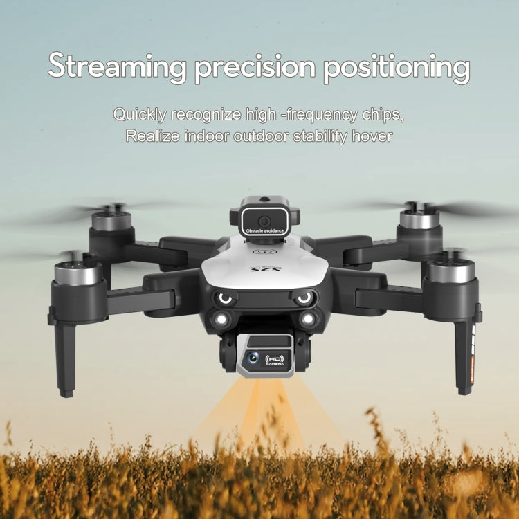 LS-S2S Obstacle Avoidance Brushless Dual Lens Aerial Photography Folding Drone, Specification:4K(White)