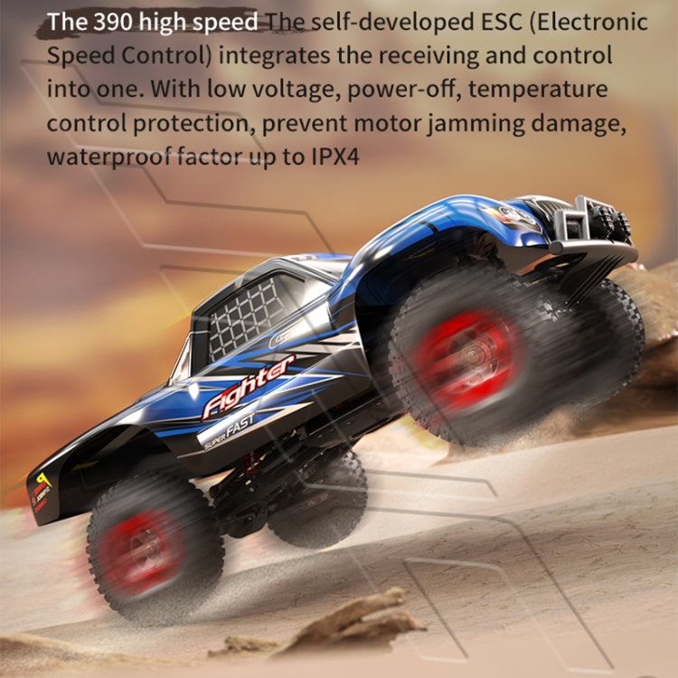 JJR/C Q39A 2.4G Four-wheel Drive High-speed Climbing Carbon Brush Motor RC Off-road Vehicle(Blue)