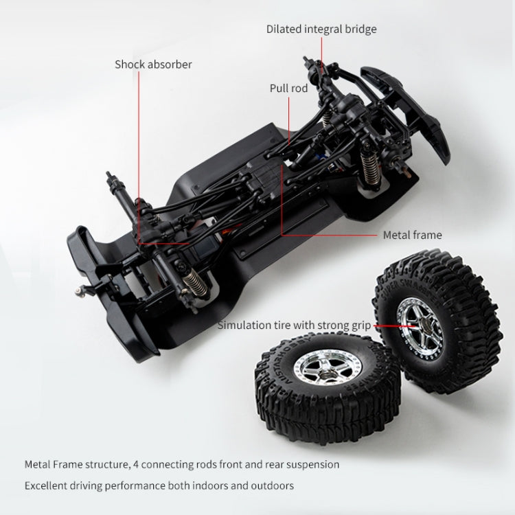 JJR/C C8801 4WD Drive Off-road Climbing Remote Control Vehicle(Grey)