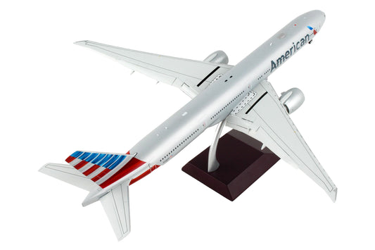 Boeing 777-300ER Commercial Aircraft with Flaps Down "American Airlines" Silver "Gemini 200" Series 1/200 Diecast Model Airplane by GeminiJets