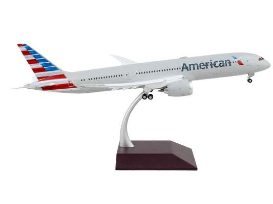 Boeing 787-9 Commercial Aircraft with Flaps Down "American Airlines" Silver "Gemini 200" Series 1/200 Diecast Model Airplane by GeminiJets