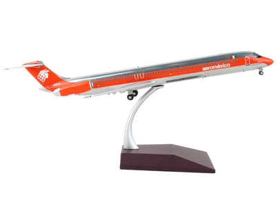 McDonnell Douglas MD-82 Commercial Aircraft "Aeromexico" Orange and Silver "Gemini 200" Series 1/200 Diecast Model Airplane by GeminiJets