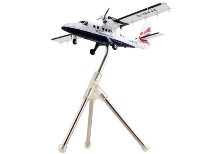 De Havilland DHC-6-300 Commercial Aircraft "British Airways" White with Striped Tail "Gemini 200" Series 1/200 Diecast Model Airplane by GeminiJets