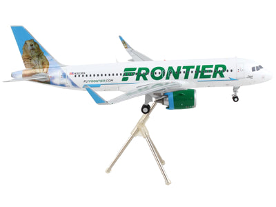 Airbus A320neo Commercial Aircraft "Frontier Airlines - Poppy the Prairie Dog" White with Graphics "Gemini 200" Series 1/200 Diecast Model Airplane by GeminiJets