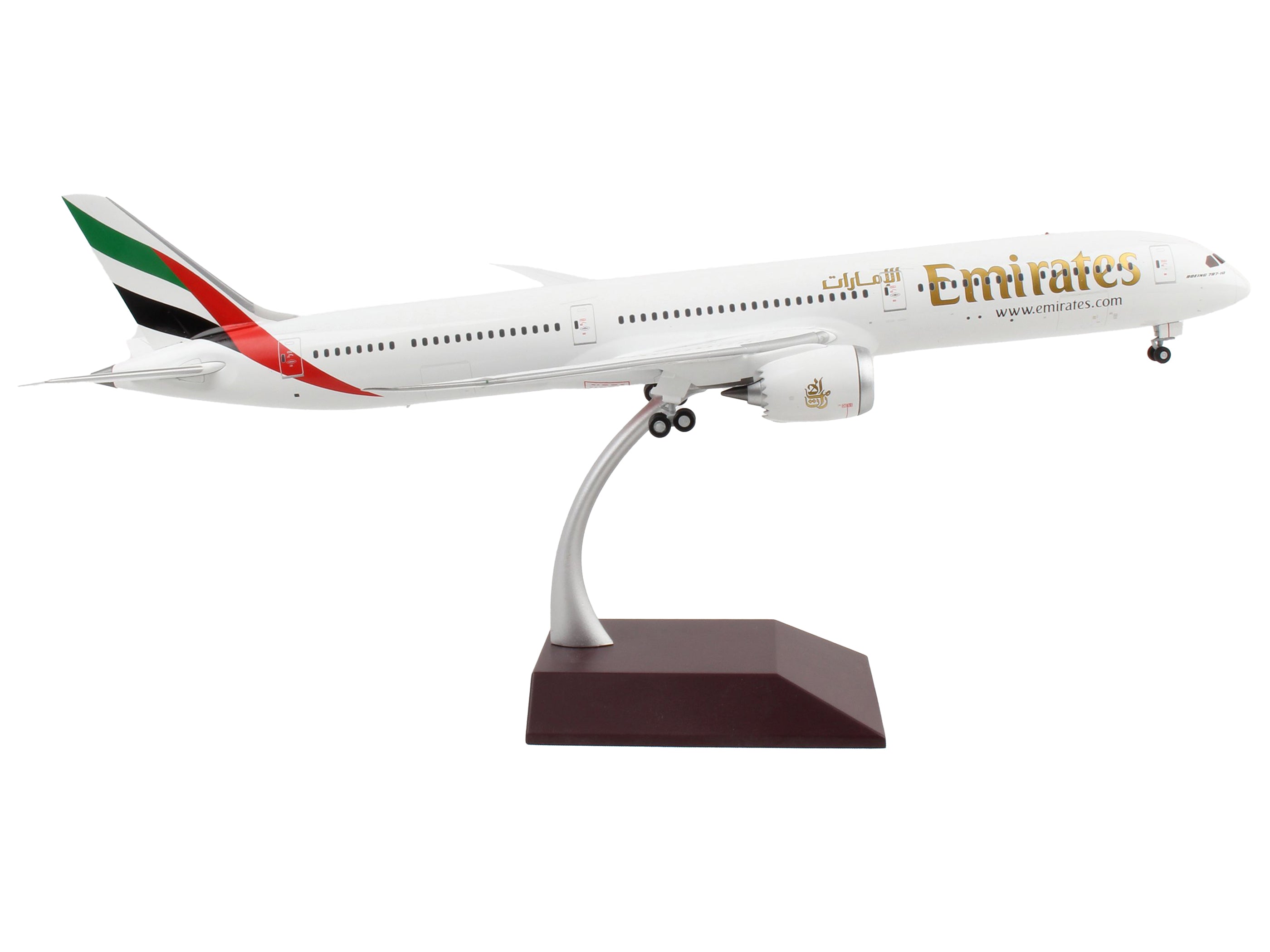 Boeing 787-10 Commercial Aircraft "Emirates Airlines" White with Striped Tail "Gemini 200" Series 1/200 Diecast Model Airplane by GeminiJets