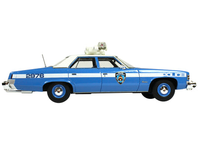 1976 Pontiac Catalina Blue and White "NYPD (New York City Police Department)" Limited Edition to 250 pieces Worldwide 1/43 Model Car by Goldvarg Collection