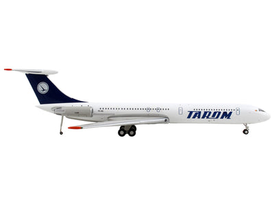 Ilyushin Il-62M Commercial Aircraft "TAROM" White with Blue Tail 1/400 Diecast Model Airplane by GeminiJets