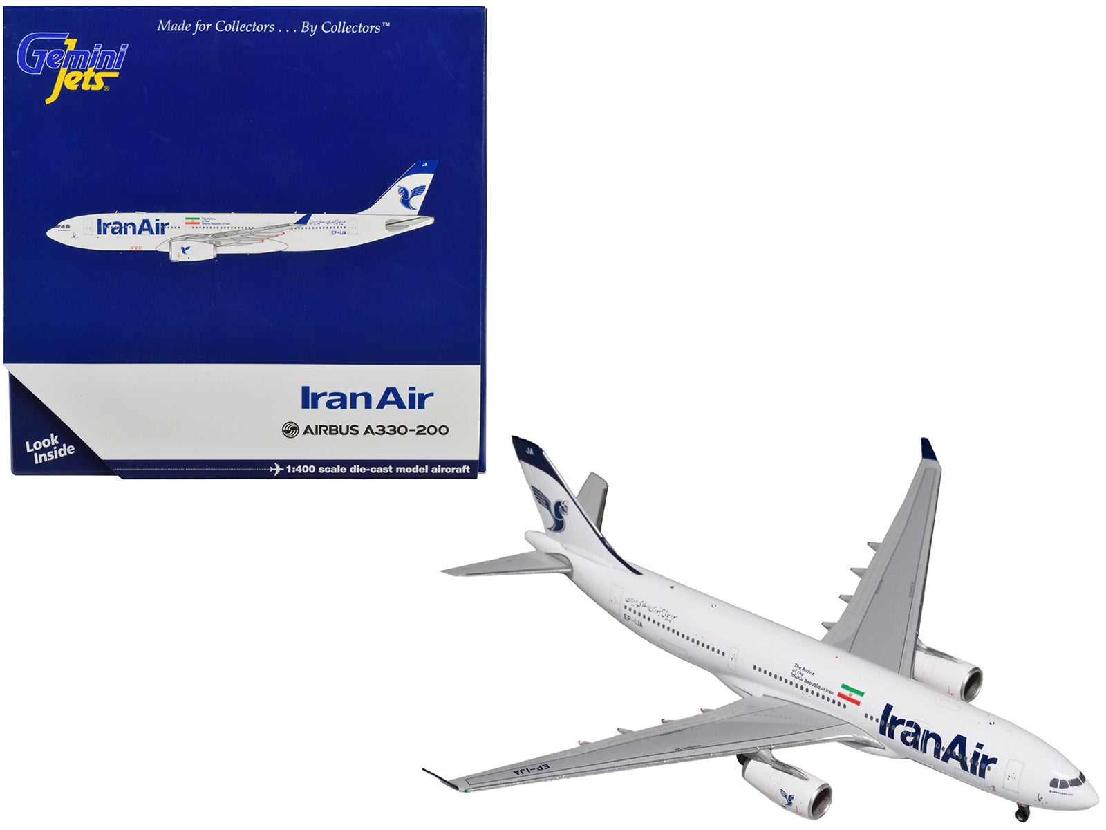 Airbus A330-200 Commercial Aircraft "Iran Air" White 1/400 Diecast Model Airplane by GeminiJets