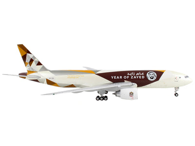 Boeing 777F Commercial Aircraft "Etihad Cargo - Year of Zayed" White with Graphics 1/400 Diecast Model Airplane by GeminiJets