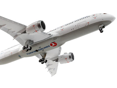 Boeing 787-9 Commercial Aircraft with Flaps Down "Turkish Airlines" White with Red Tail 1/400 Diecast Model Airplane by GeminiJets