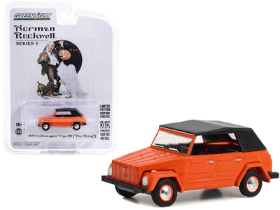 1971 Volkswagen Thing (Type 181) Orange with Black Top "Trick or Treat" "Norman Rockwell" Series 5 1/64 Diecast Model Car by Greenlight