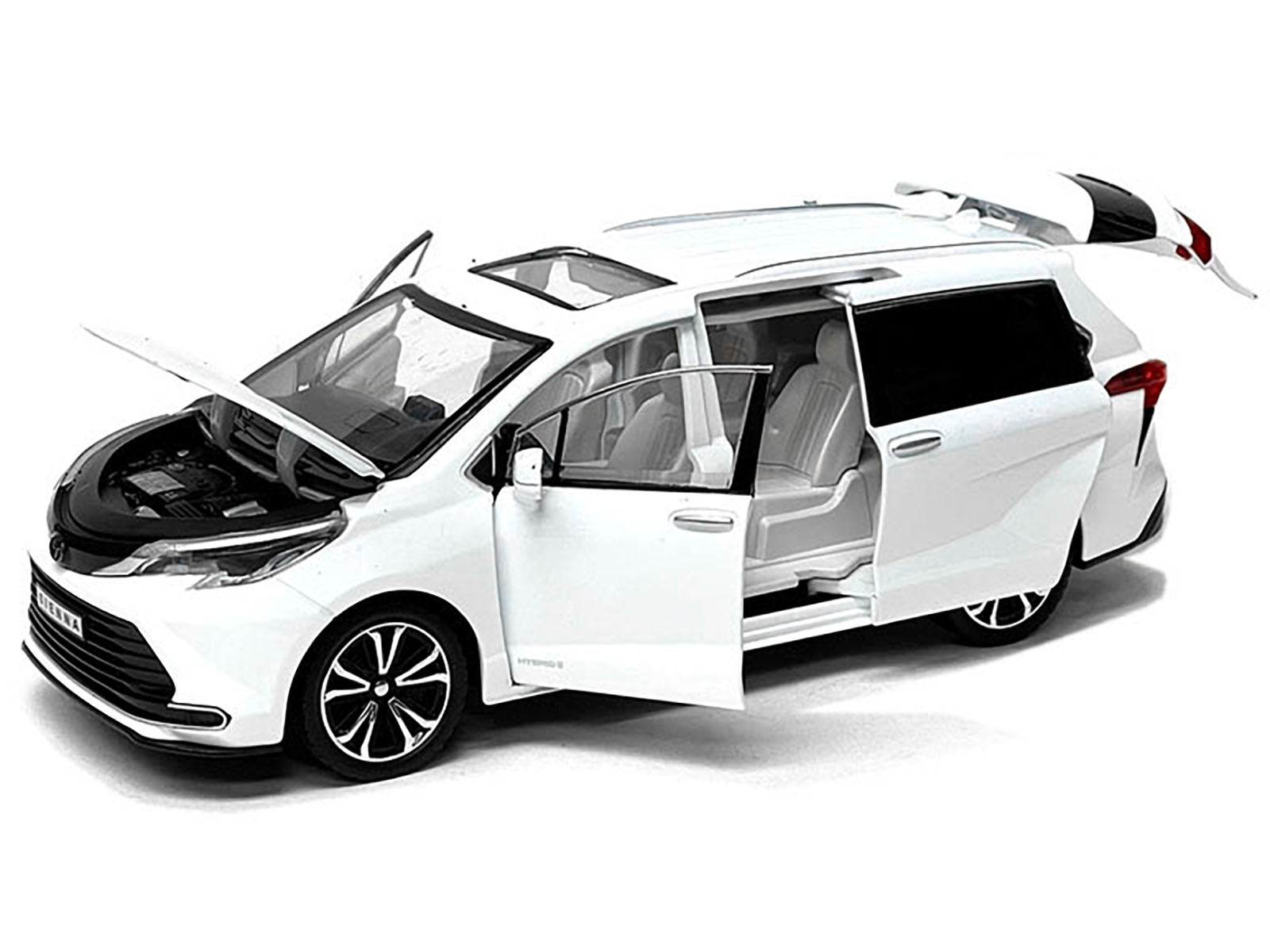 Toyota Sienna Minivan White 1/24 Diecast Model Car