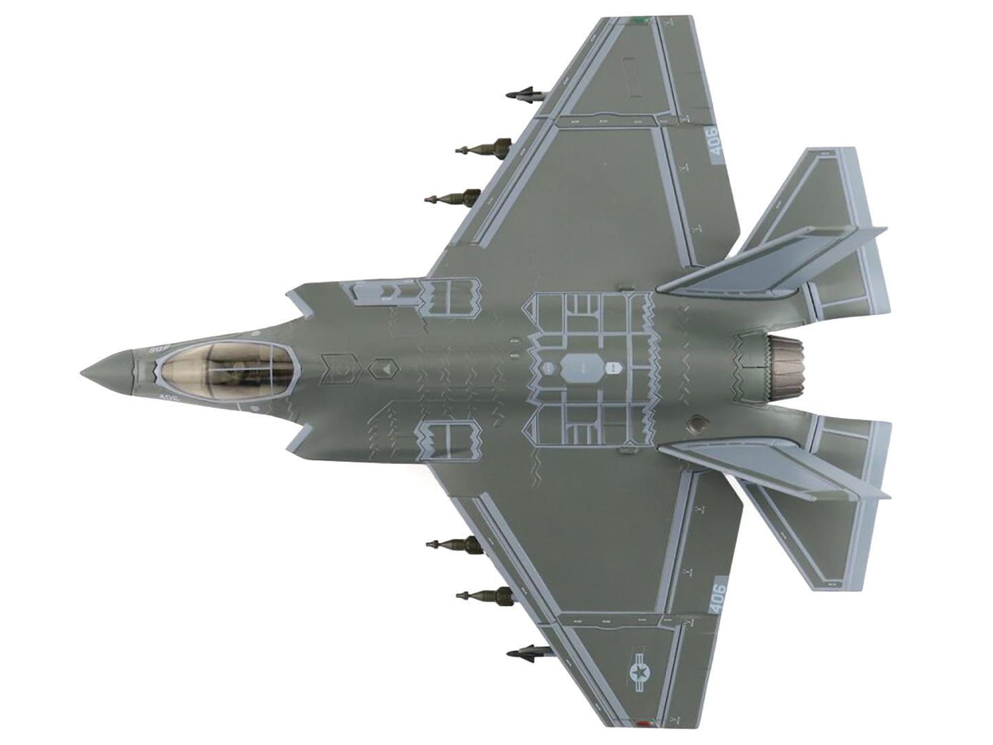 Lockheed Martin F-35C Lightning II Aircraft "VFA-147 'Argonauts' USS Carl Vinson" (2021) United States Navy "Air Power Series" 1/72 Diecast Model by Hobby Master