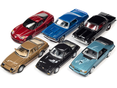"Classic Gold Collection" 2022 Set A of 6 Cars Release 2 1/64 Diecast Model Cars by Johnny Lightning