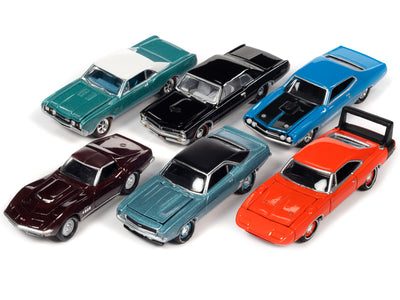 "Muscle Cars USA" 2022 Set A of 6 pieces Release 3 1/64 Diecast Model Cars by Johnny Lightning