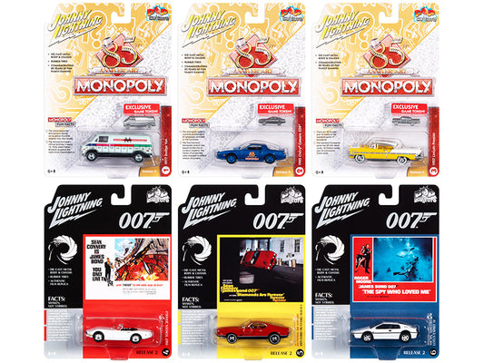 Pop Culture 2020 Set of 6 Cars Release 2 1/64 Diecast Model Cars by Johnny Lightning