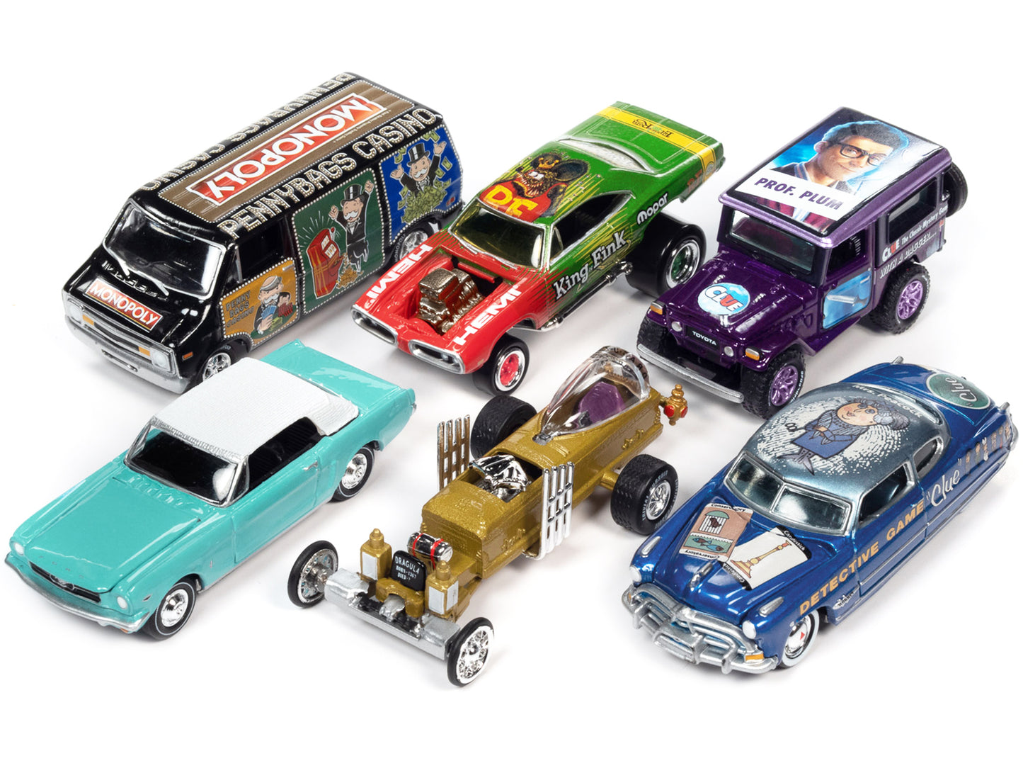 Pop Culture 2022 Set of 6 Cars Release 3 1/64 Diecast Model Cars by Johnny Lightning