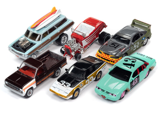 "Street Freaks" 2023 Set B of 6 Cars Release 1 1/64 Diecast Model Cars by Johnny Lightning