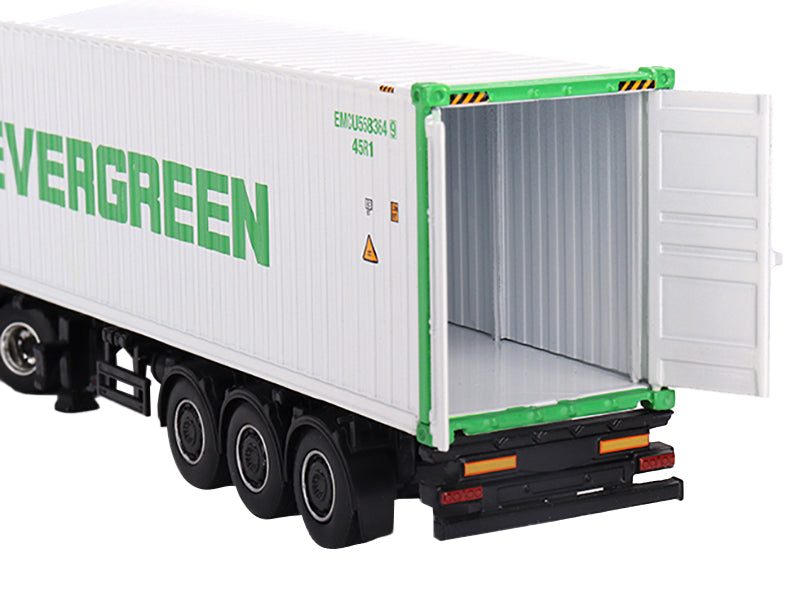 Western Star 49X Blue with 40' Reefer Shipping Container "Evergreen" Limited Edition 1/64 Diecast Model by True Scale Miniatures