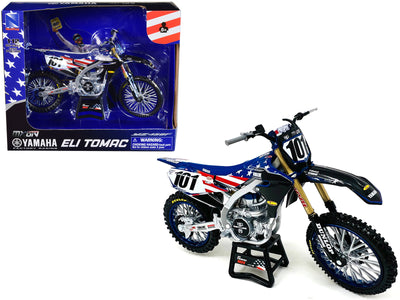 Yamaha YZ450F Dirt Bike Motorcycle #101 Eli Tomac American Flag Livery "Motocross of Nations" 1/12 Model by New Ray