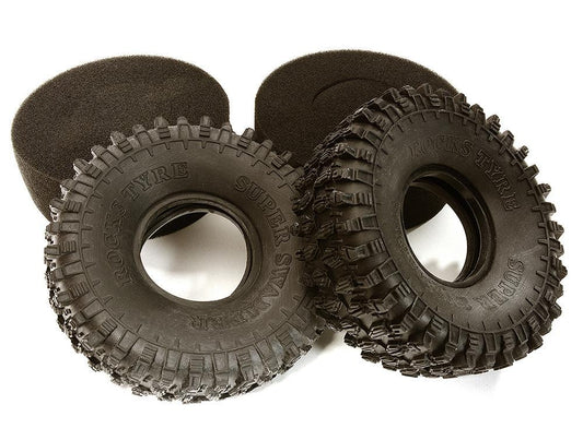 1.9 Rock Crawler Tire (2) Set for Traxxas TRX-4 Scale & Trail Crawler O.D.=118mm OBM-014