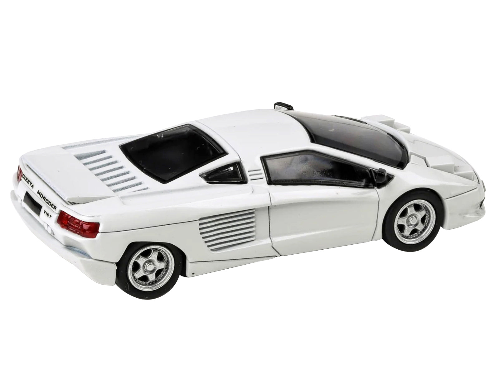 1991 Cizeta V16T Pearlescent White Metallic 1/64 Diecast Model Car by Paragon Models
