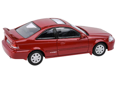 1999 Honda Civic Si Milano Red with Sun Roof 1/64 Diecast Model Car by Paragon Models
