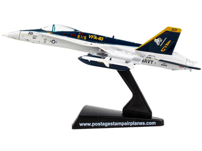 McDonnell Douglas F/A-18C Hornet Fighter Aircraft "VFA-83 Rampagers" United States Navy 1/150 Diecast Model Airplane by Postage Stamp