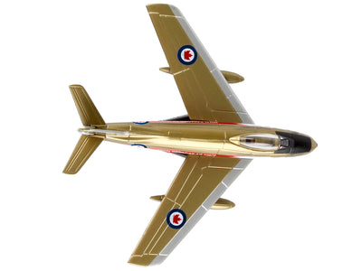 North American Canadair Sabre Fighter Aircraft "Golden Hawks" Royal Canadian Air Force 1/110 Diecast Model Airplane by Postage Stamp