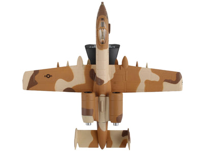 Fairchild Republic A-10 Thunderbolt II Warthog Aircraft "Peanut Color Camouflage Scheme" United States Air Force 1/140 Diecast Model Airplane by Postage Stamp