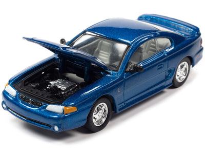 1997 Ford Mustang Cobra Blue Metallic "Racing Champions Mint 2022" Release 2 Limited Edition to 8524 pieces Worldwide 1/64 Diecast Model Car by Racing Champions