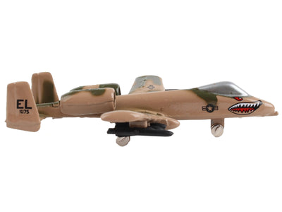 Fairchild Republic A-10 Thunderbolt II "Warthog" Attack Aircraft Camouflage "United States Air Force" with Runway Section Diecast Model Airplane by Runway24