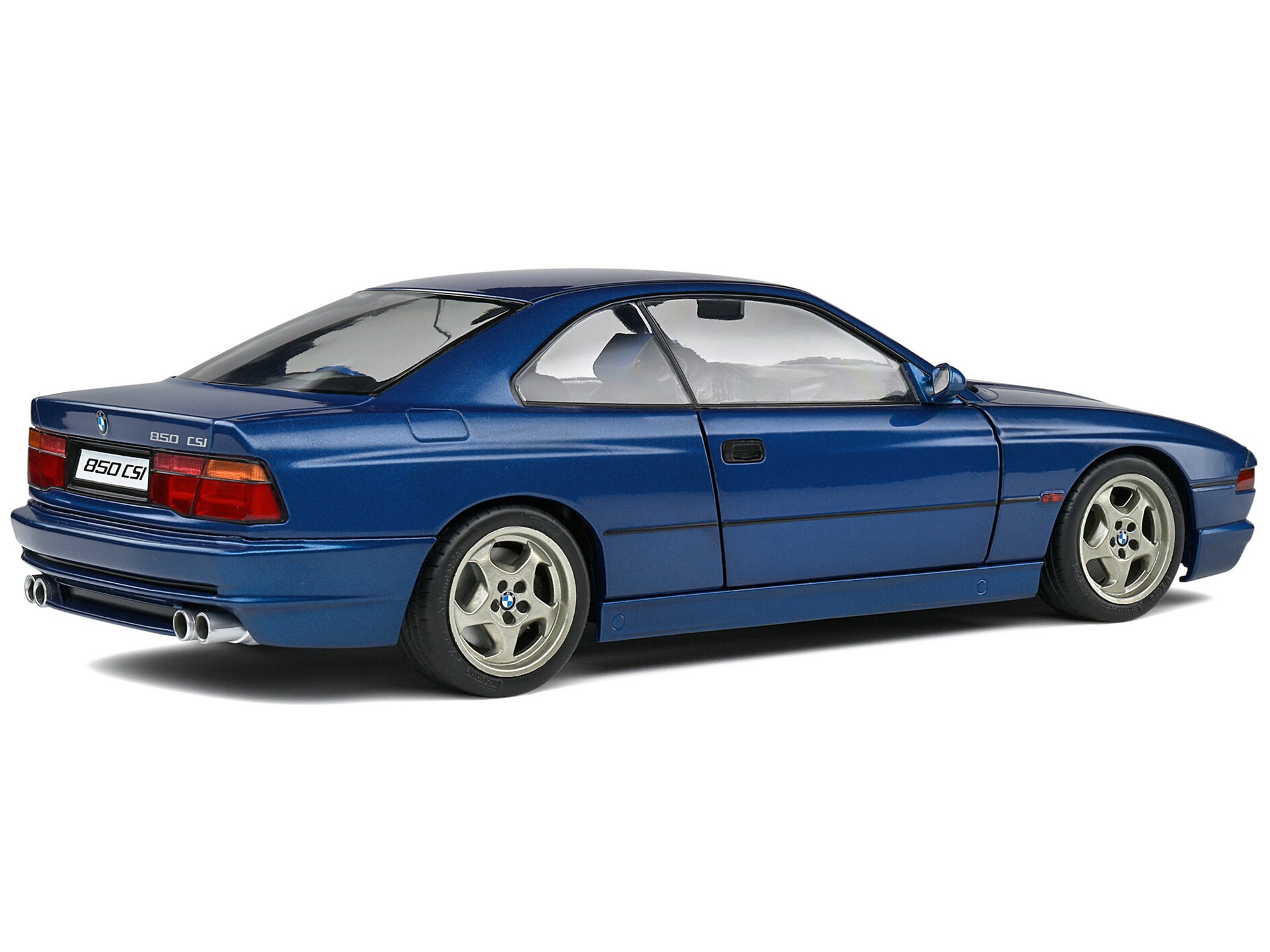 1990 BMW 850 CSI (E31) Tobaggo Blue Metallic 1/18 Diecast Model Car by Solido