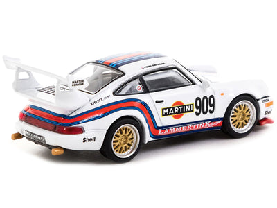 Porsche 911 RSR #909 "Martini Racing" White with Stripes "Collab64" Series 1/64 Diecast Model Car by Schuco & Tarmac Works