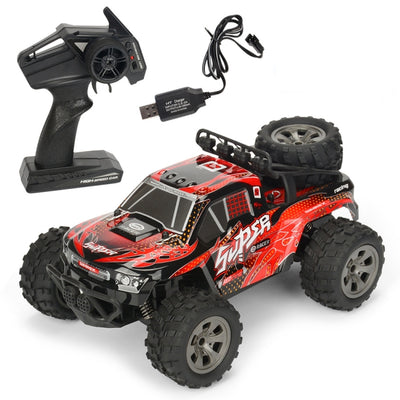 MGRC Charging Remote Control Car 2.4G Wireless Remote Control Four-Way Cross-Country Climbing Car 1:18 Car Model(Red)