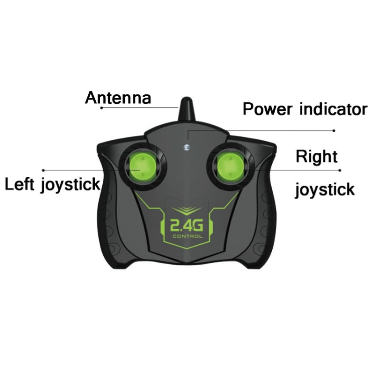 2.4G Remote Control Motorcycle Drifting Rotating High-Speed Side-Tracking Off-Road Motorcycle(Black Green)