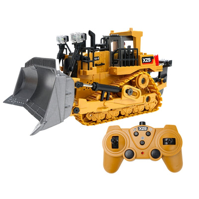 2.4G Remote Control Nine-Channel Crawler Heavy Bulldozer Children Remote Control Toy Alloy Excavator, Proportion: 1:24(1031 Alloy Version)